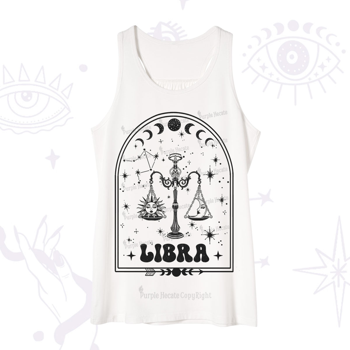 Purplehecate Zodiac Libra Under the Stars Tank