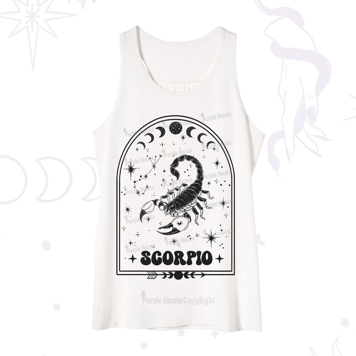 Purplehecate Zodiac Scorpio Under the Stars Tank