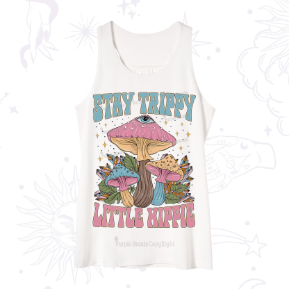 Purplehecate Stay Trippy Little Hippie Mushroom Tank