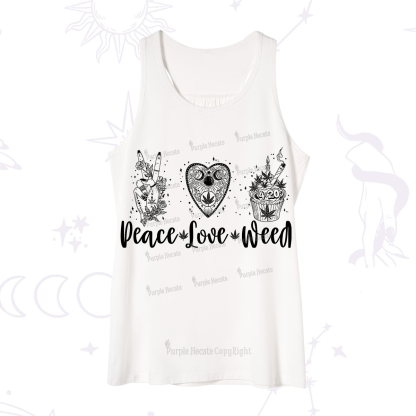 Purplehecate Peace Love Weed Tank