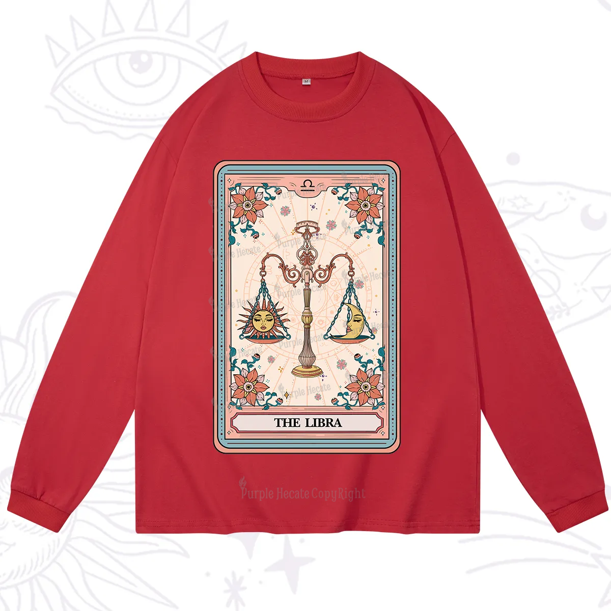 Purplehecate The Libra Tarot Card Long Sleeve T-Shirt