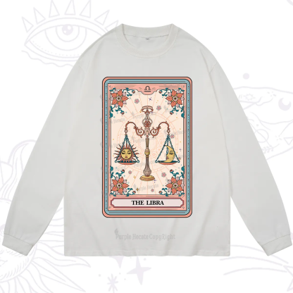 Purplehecate The Libra Tarot Card Long Sleeve T-Shirt