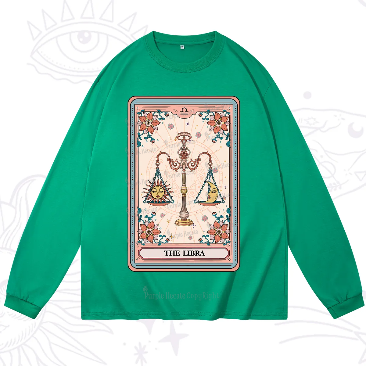 Purplehecate The Libra Tarot Card Long Sleeve T-Shirt