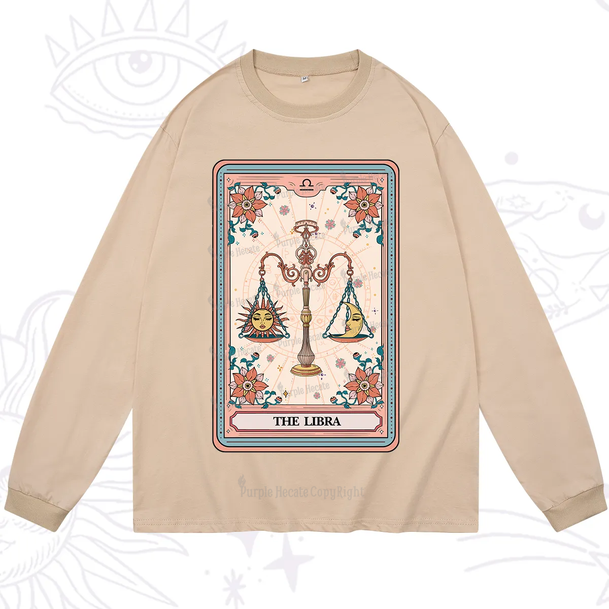 Purplehecate The Libra Tarot Card Long Sleeve T-Shirt