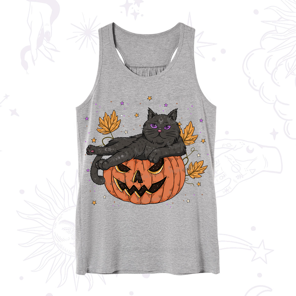 Purplehecate Pumpkin Throne of the Witch Cat Tank