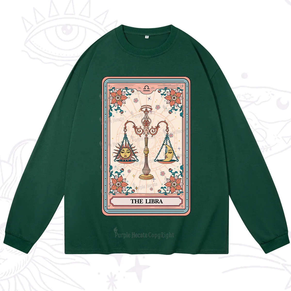Purplehecate The Libra Tarot Card Long Sleeve T-Shirt