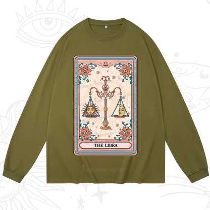 Purplehecate The Libra Tarot Card Long Sleeve T-Shirt