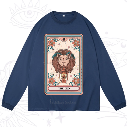 Purplehecate The Leo Tarot Card Long Sleeve T-Shirt