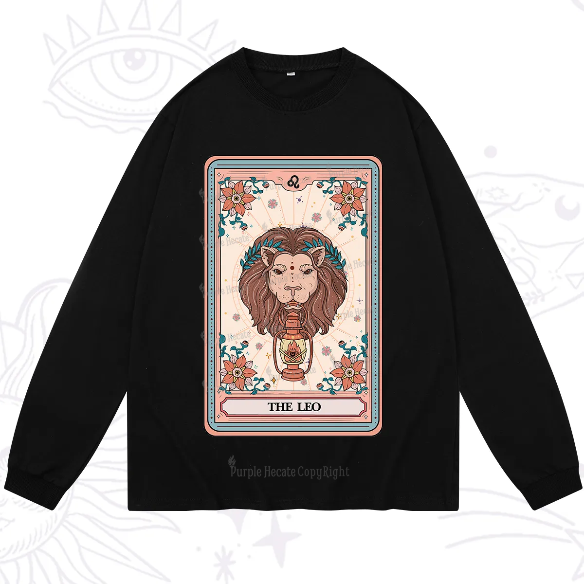 Purplehecate The Leo Tarot Card Long Sleeve T-Shirt