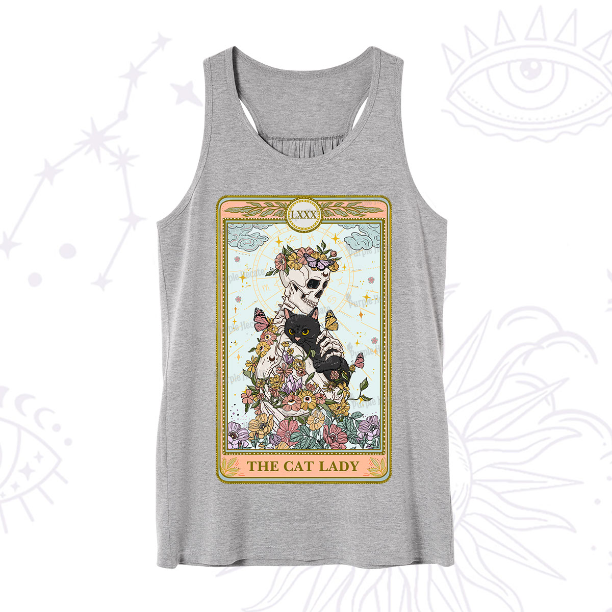 Purplehecate The Cat Lady Skeleton Tarot Tank