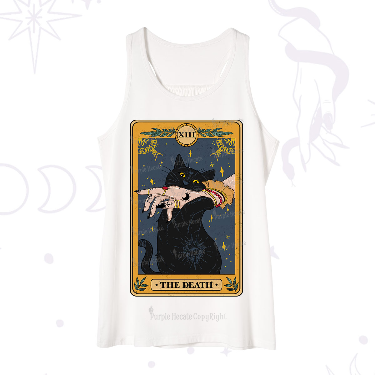 Purplehecate The Death Card Tarot Cat Tank