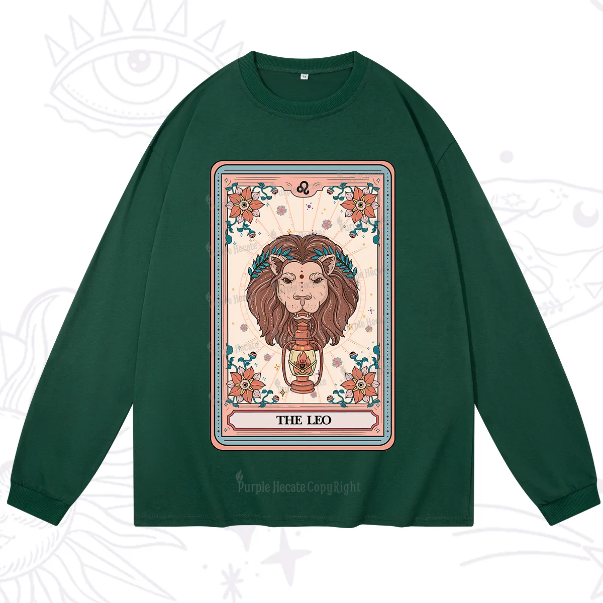 Purplehecate The Leo Tarot Card Long Sleeve T-Shirt