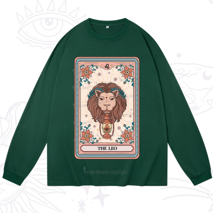 Purplehecate The Leo Tarot Card Long Sleeve T-Shirt