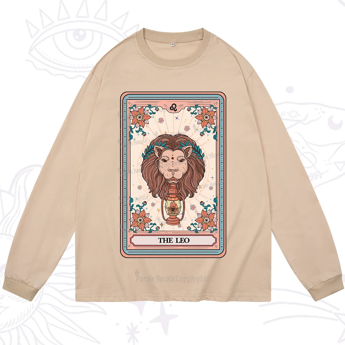 Purplehecate The Leo Tarot Card Long Sleeve T-Shirt