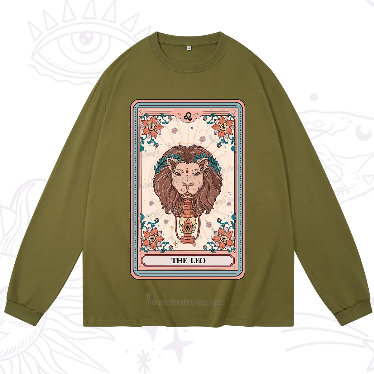 Purplehecate The Leo Tarot Card Long Sleeve T-Shirt