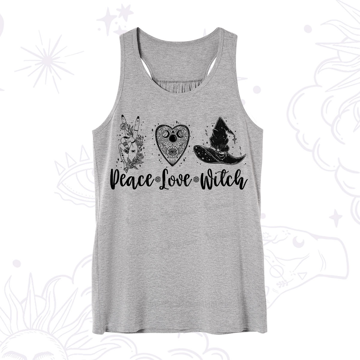 Purplehecate Peace Love Witch Tank