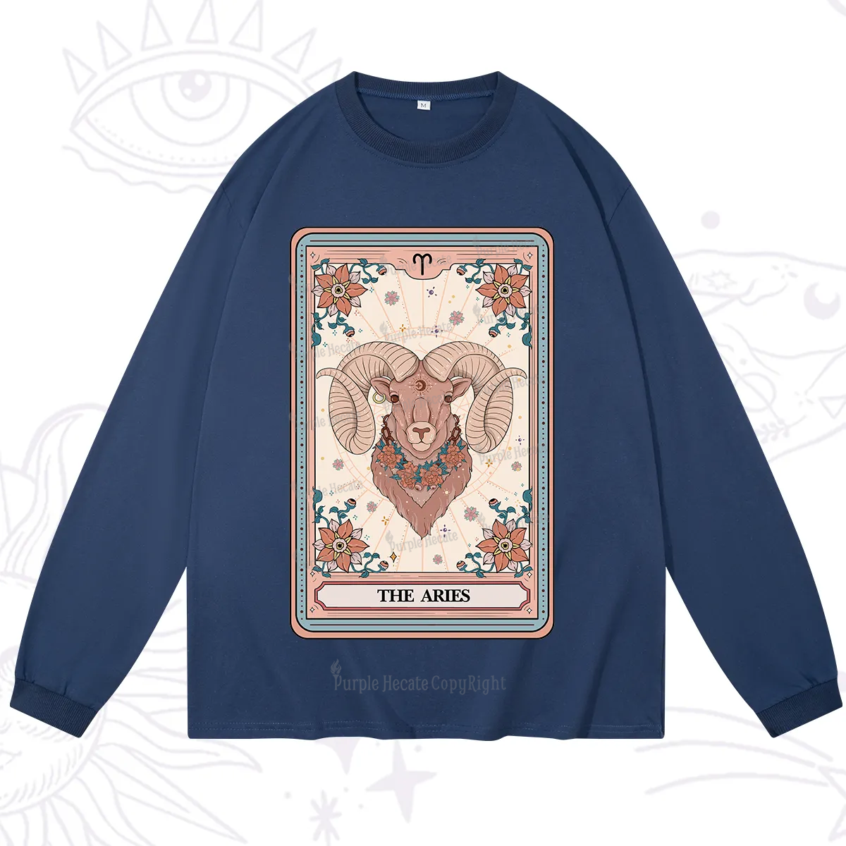 Purplehecate The Aries Tarot Card Long Sleeve T-Shirt