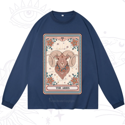 Purplehecate The Aries Tarot Card Long Sleeve T-Shirt