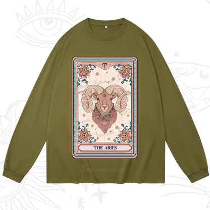 Purplehecate The Aries Tarot Card Long Sleeve T-Shirt