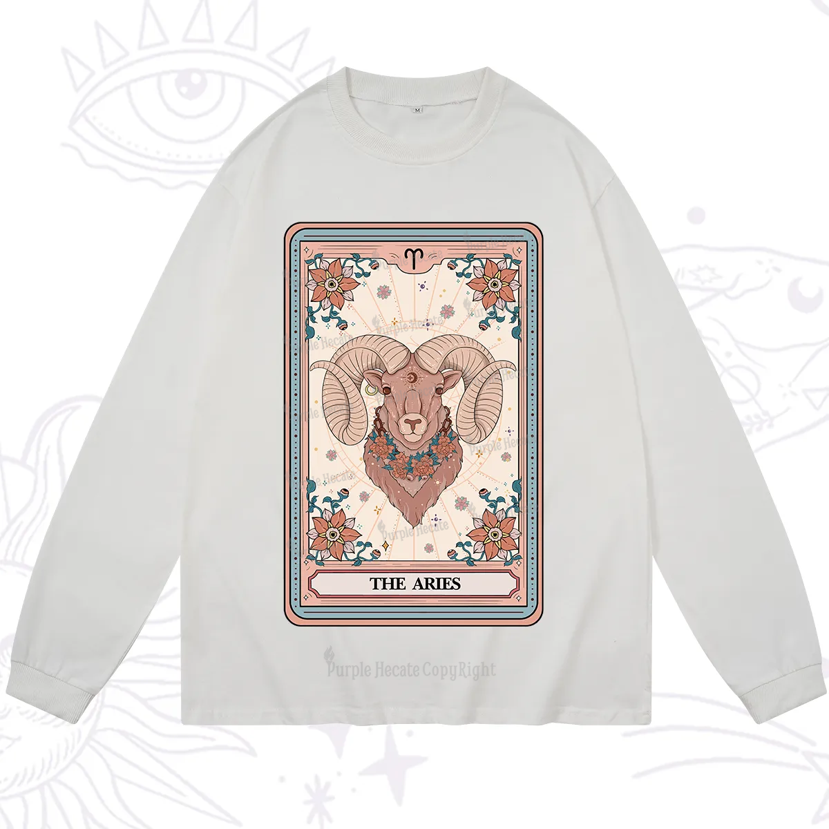 Purplehecate The Aries Tarot Card Long Sleeve T-Shirt