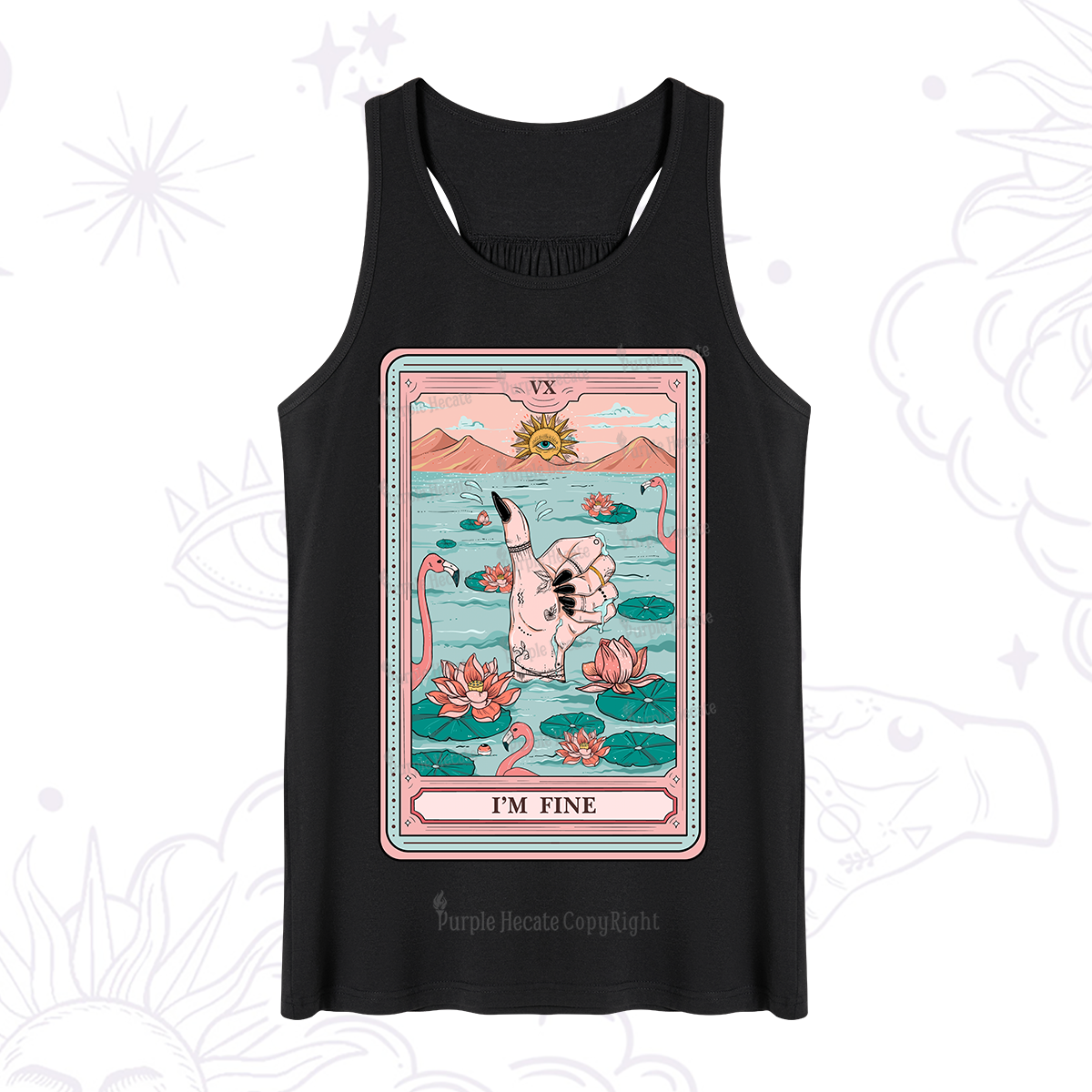 Purplehecate The I'm Fine Tarot Tank