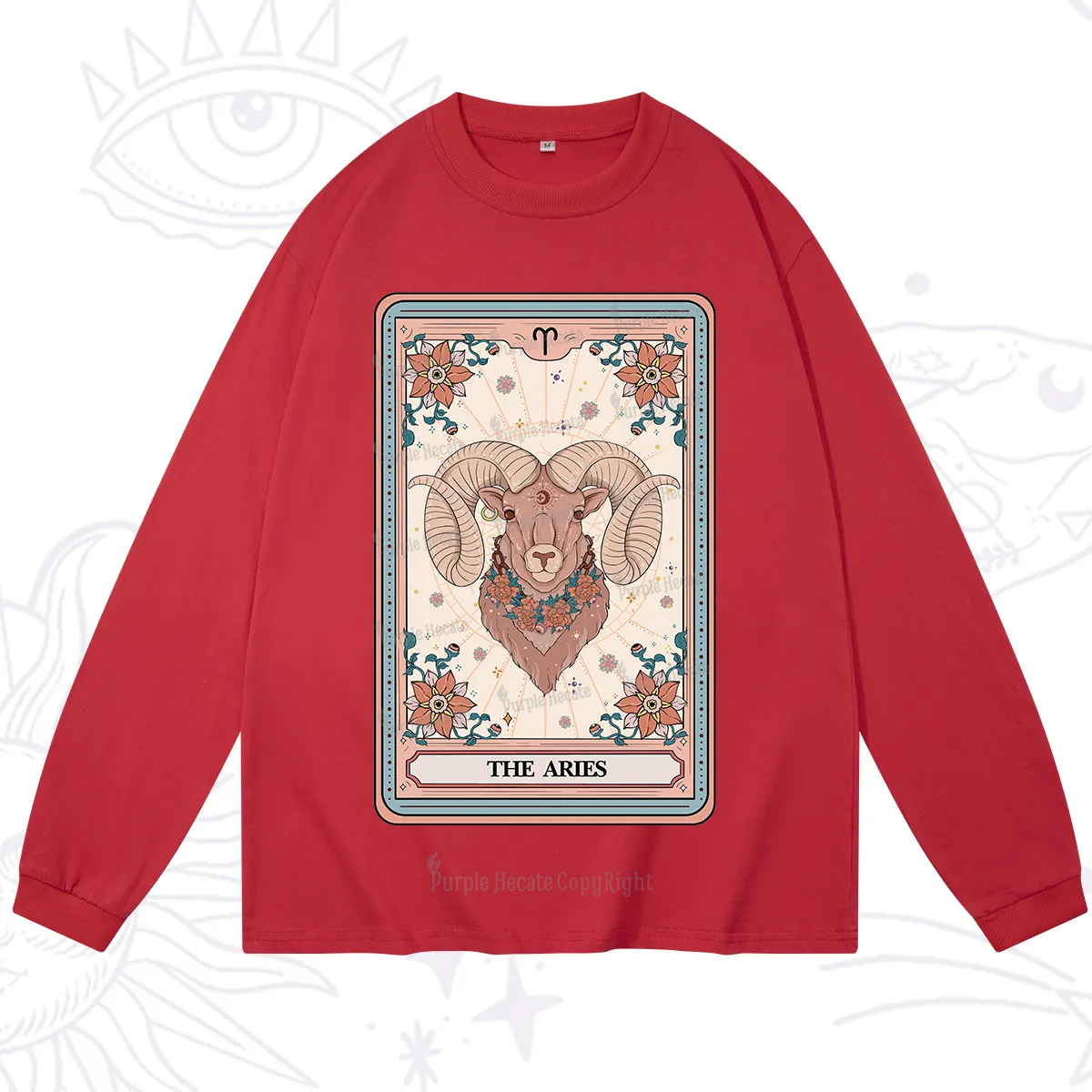 Purplehecate The Aries Tarot Card Long Sleeve T-Shirt