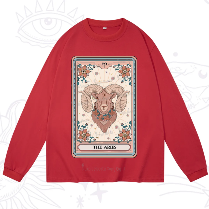 Purplehecate The Aries Tarot Card Long Sleeve T-Shirt