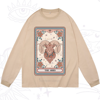Purplehecate The Aries Tarot Card Long Sleeve T-Shirt