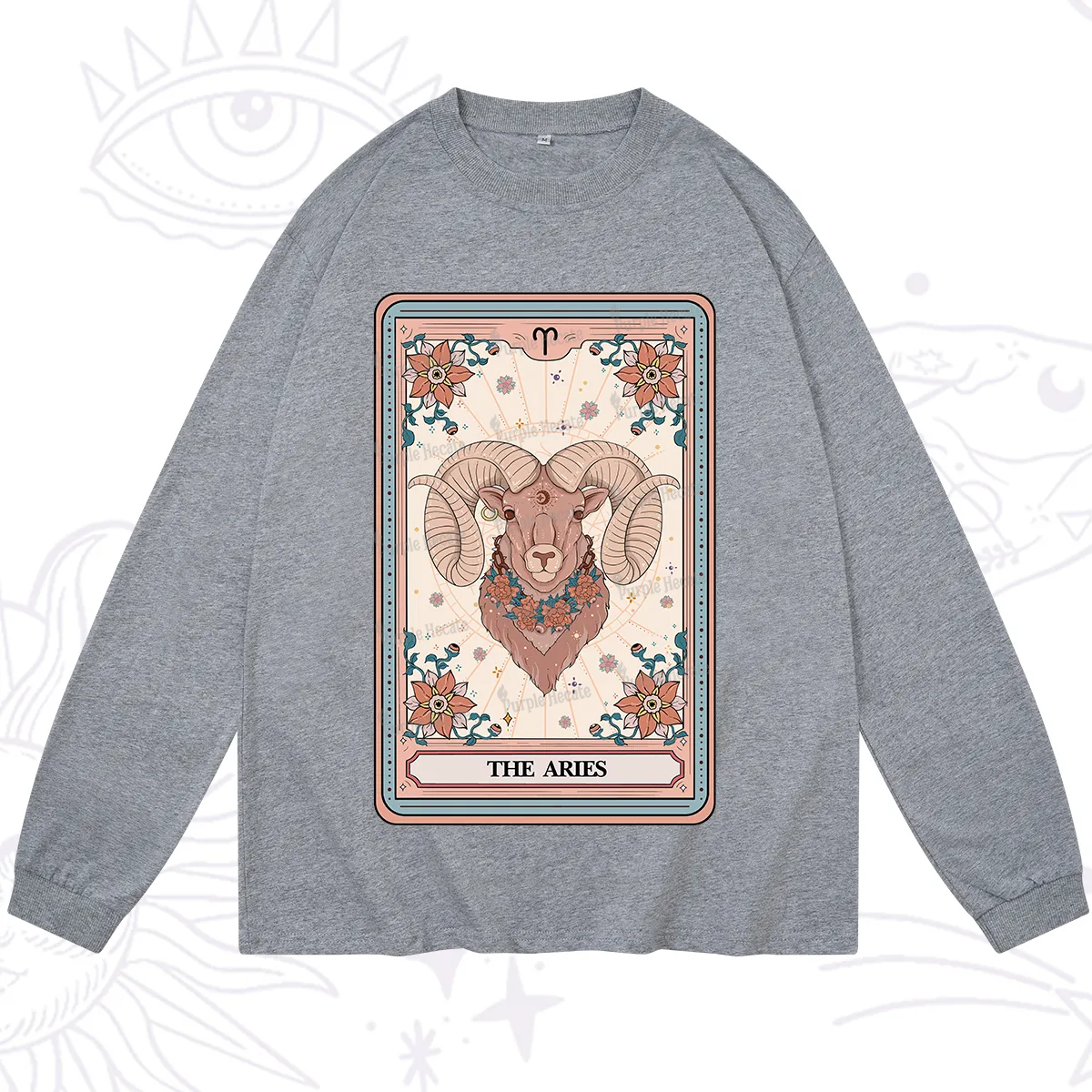 Purplehecate The Aries Tarot Card Long Sleeve T-Shirt