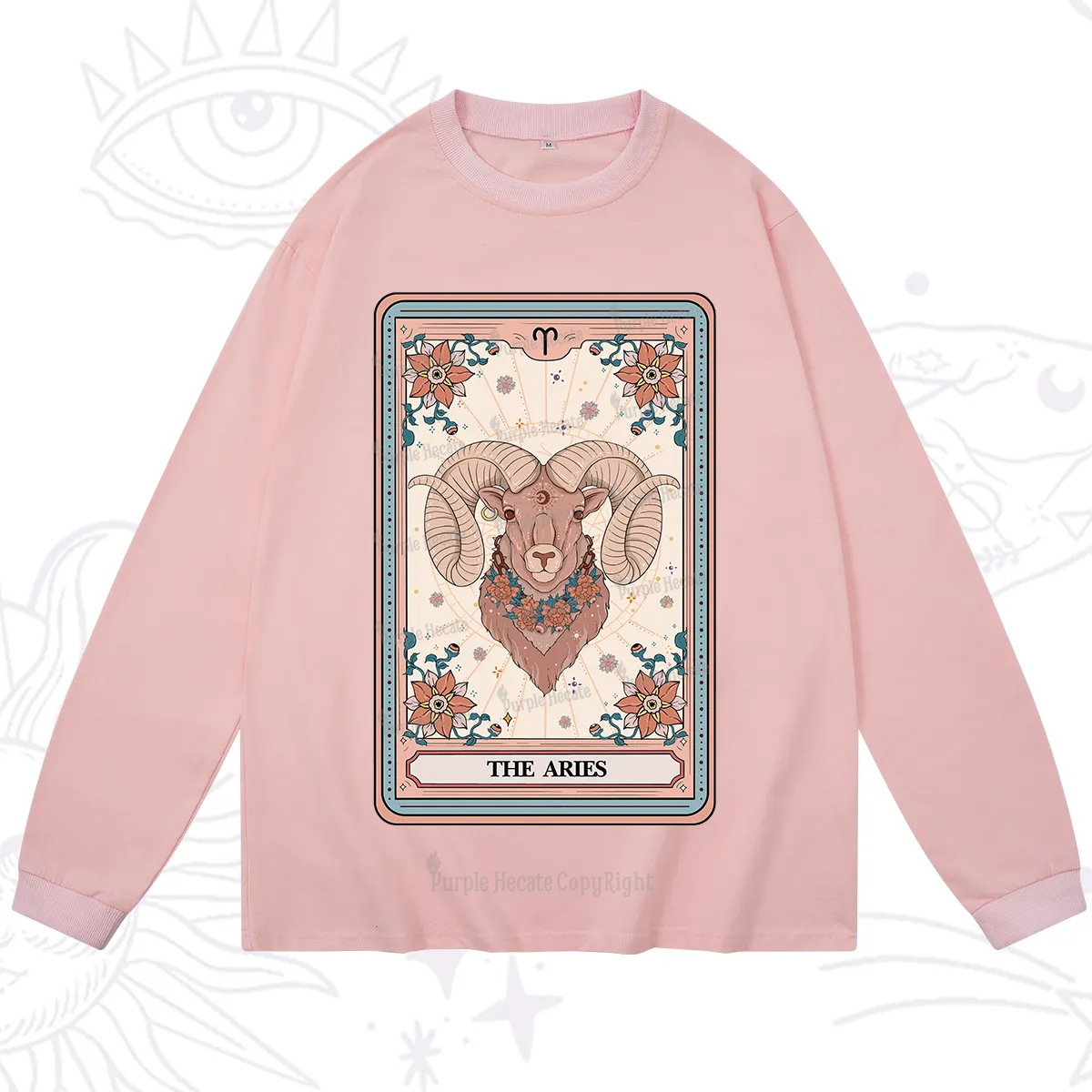 Purplehecate The Aries Tarot Card Long Sleeve T-Shirt
