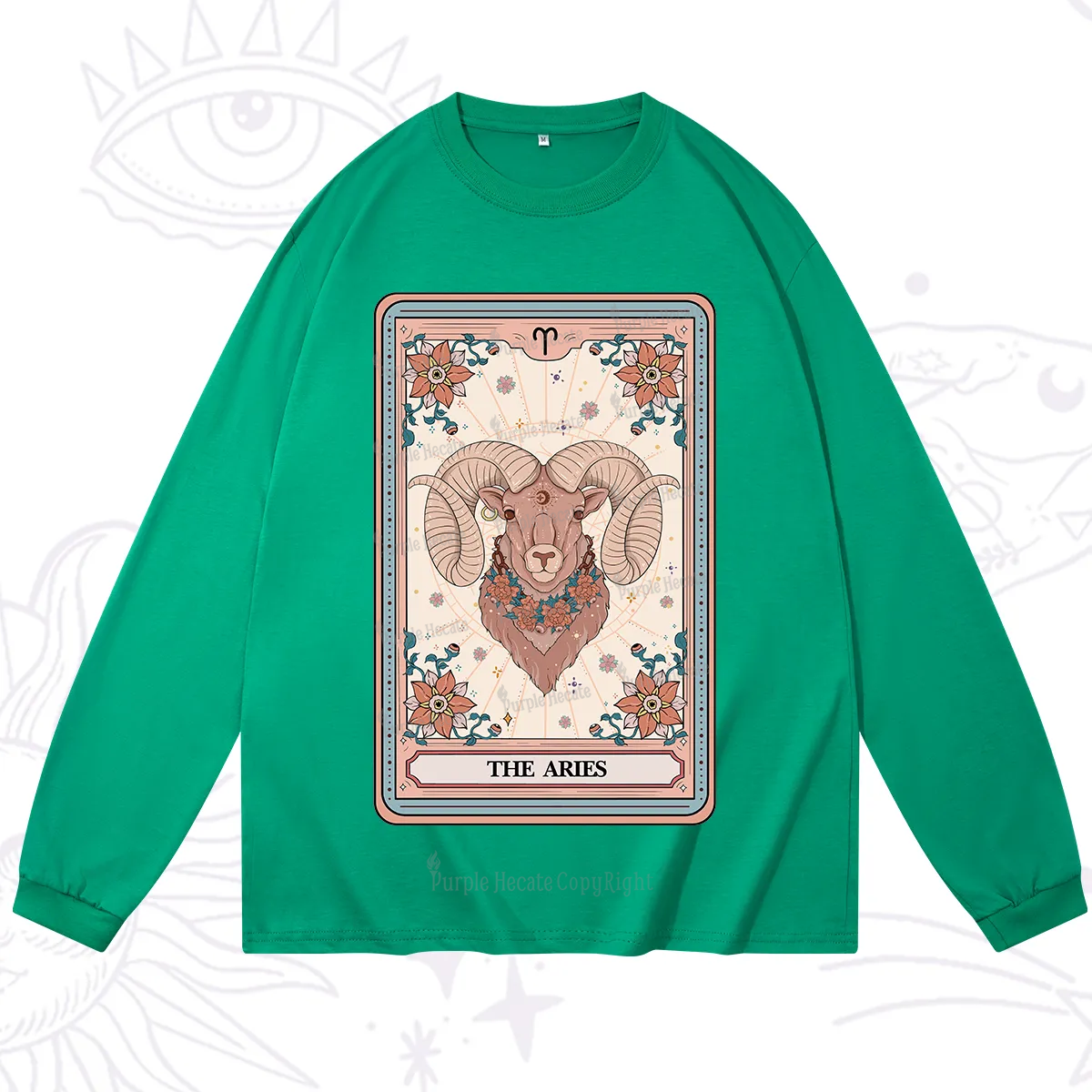 Purplehecate The Aries Tarot Card Long Sleeve T-Shirt