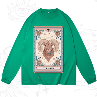 Purplehecate The Aries Tarot Card Long Sleeve T-Shirt