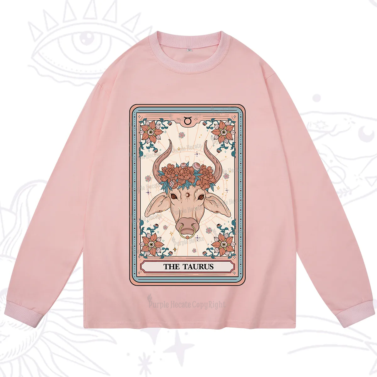 Purplehecate The Taurus Tarot Card Long Sleeve T-Shirt