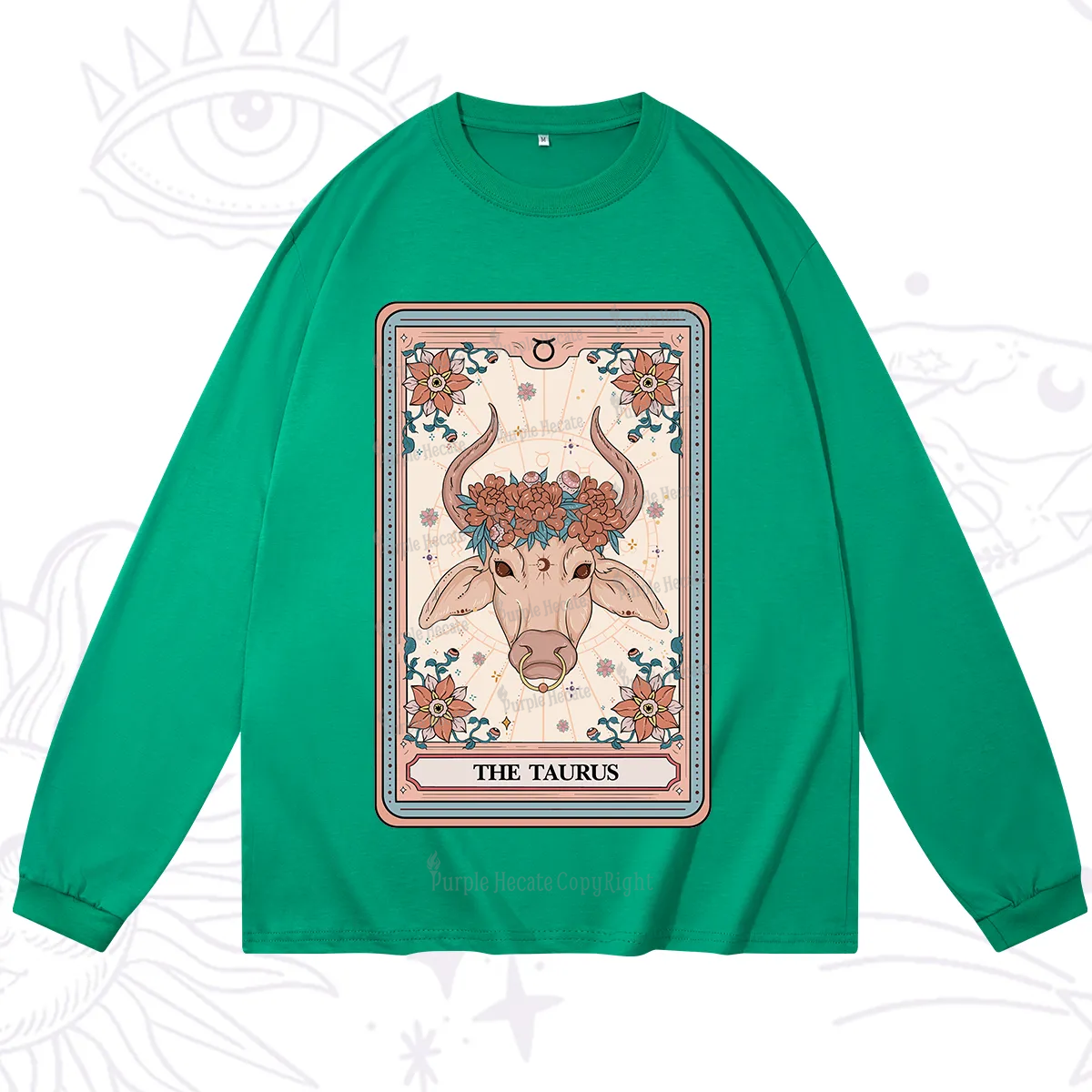 Purplehecate The Taurus Tarot Card Long Sleeve T-Shirt