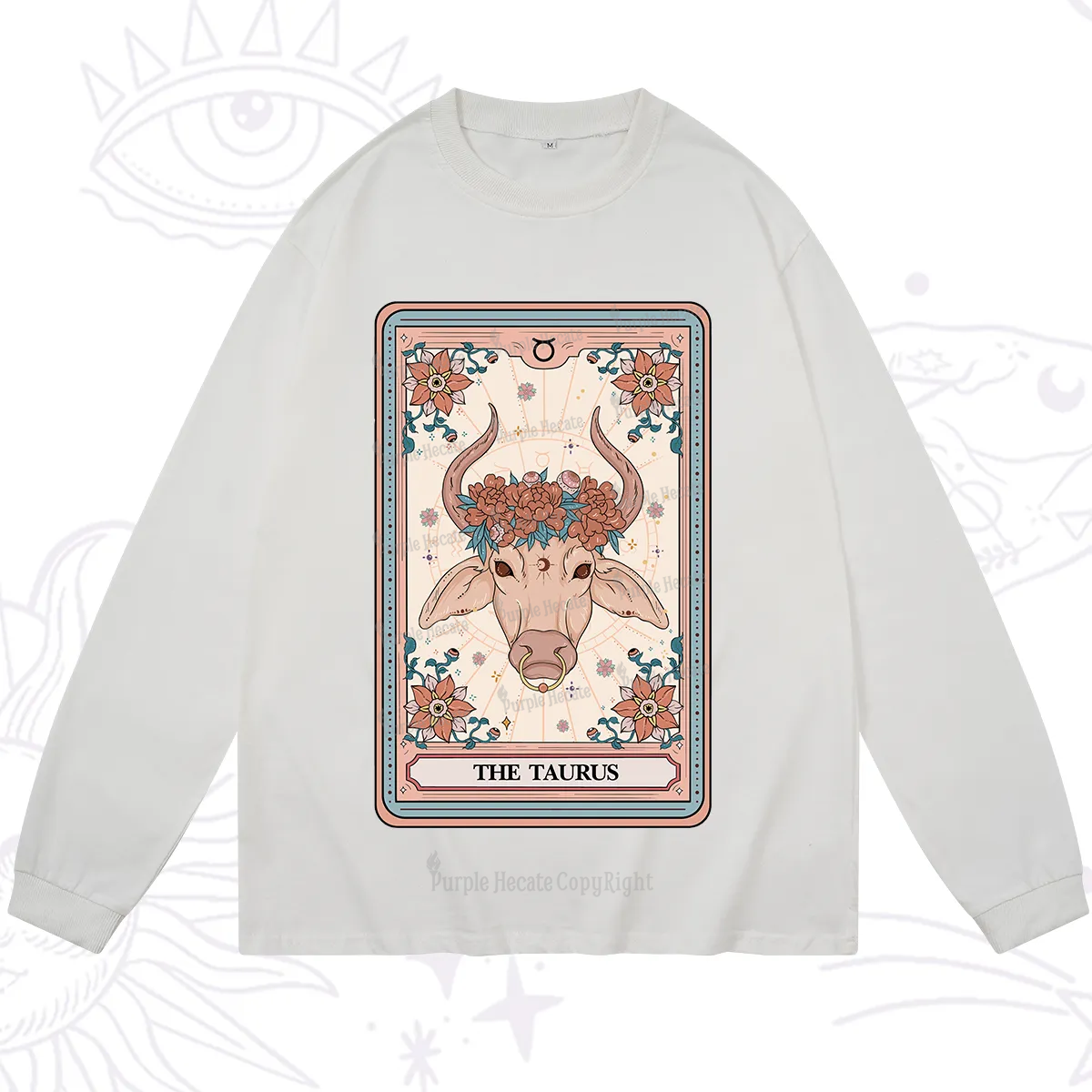 Purplehecate The Taurus Tarot Card Long Sleeve T-Shirt
