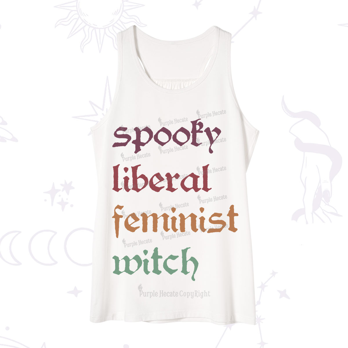 Purplehecate Spooky Liberal Feminist Witch Tank
