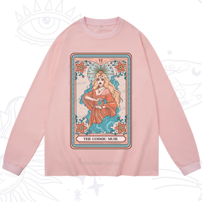 Purplehecate The Cosmic Muse Tarot Card Long Sleeve T-Shirt