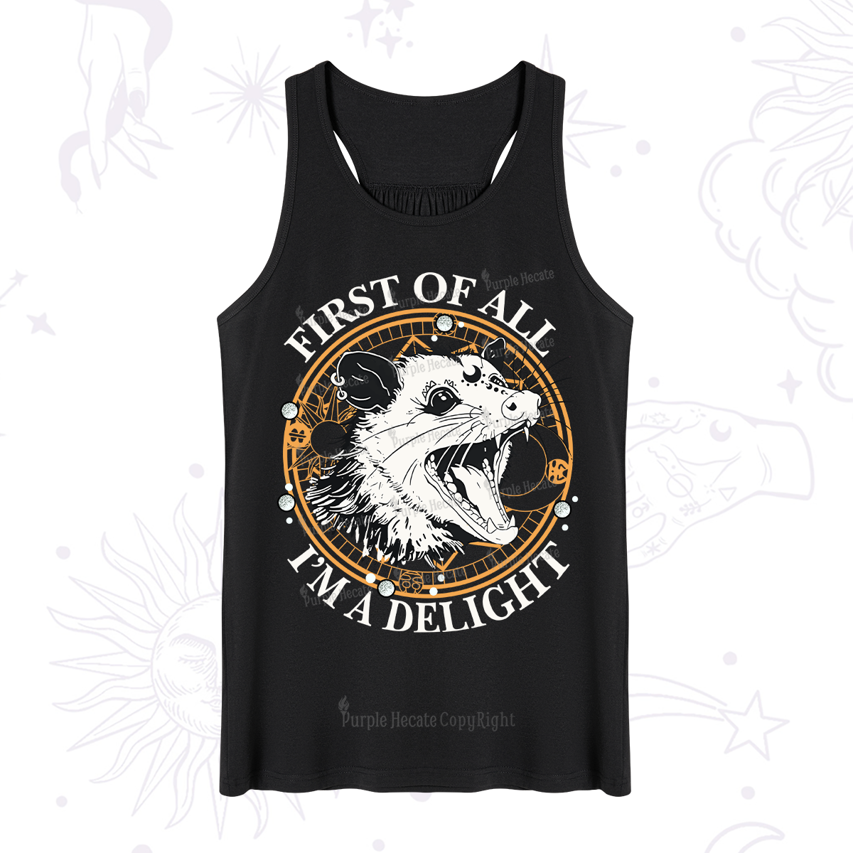 Purplehecate First Of All I Am A Delightful Angry Opossum Tank
