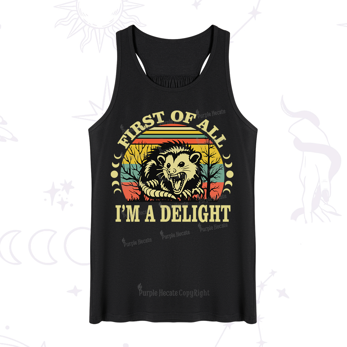 Purplehecate First Of All I'm A Delightful Opossum Tank