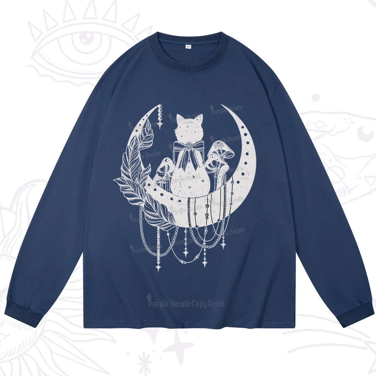 Purplehecate Hecate's Triple Moon Long Sleeve T-Shirt