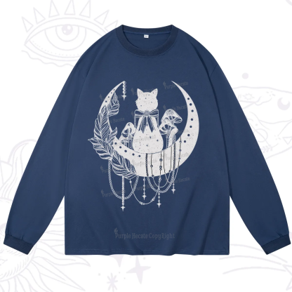Purplehecate Hecate's Triple Moon Long Sleeve T-Shirt