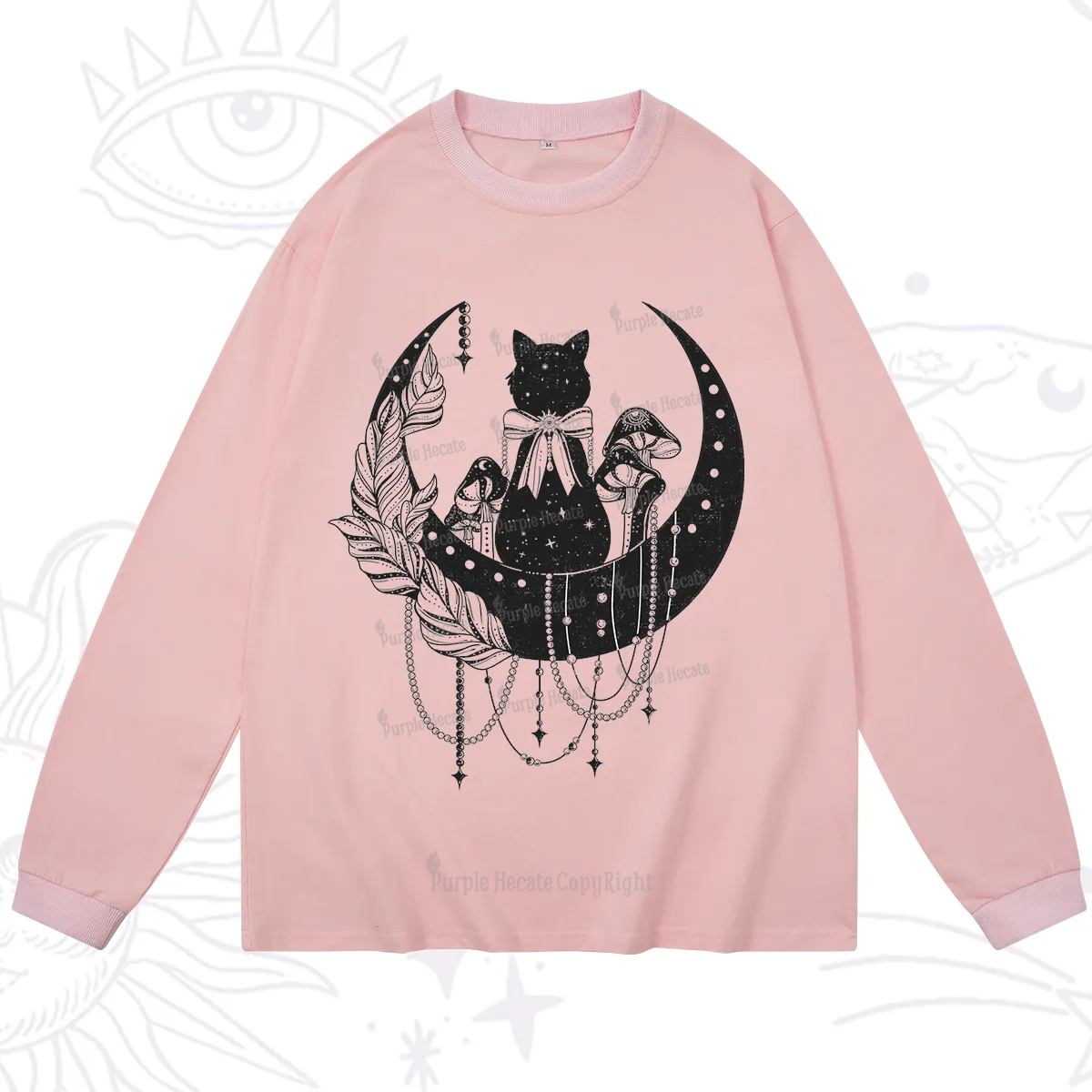 Purplehecate Hecate's Triple Moon Long Sleeve T-Shirt