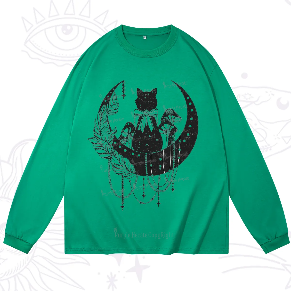 Purplehecate Hecate's Triple Moon Long Sleeve T-Shirt