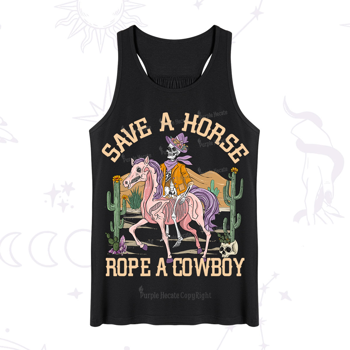 Purplehecate Save A Horse Rope A Cowboy Tank
