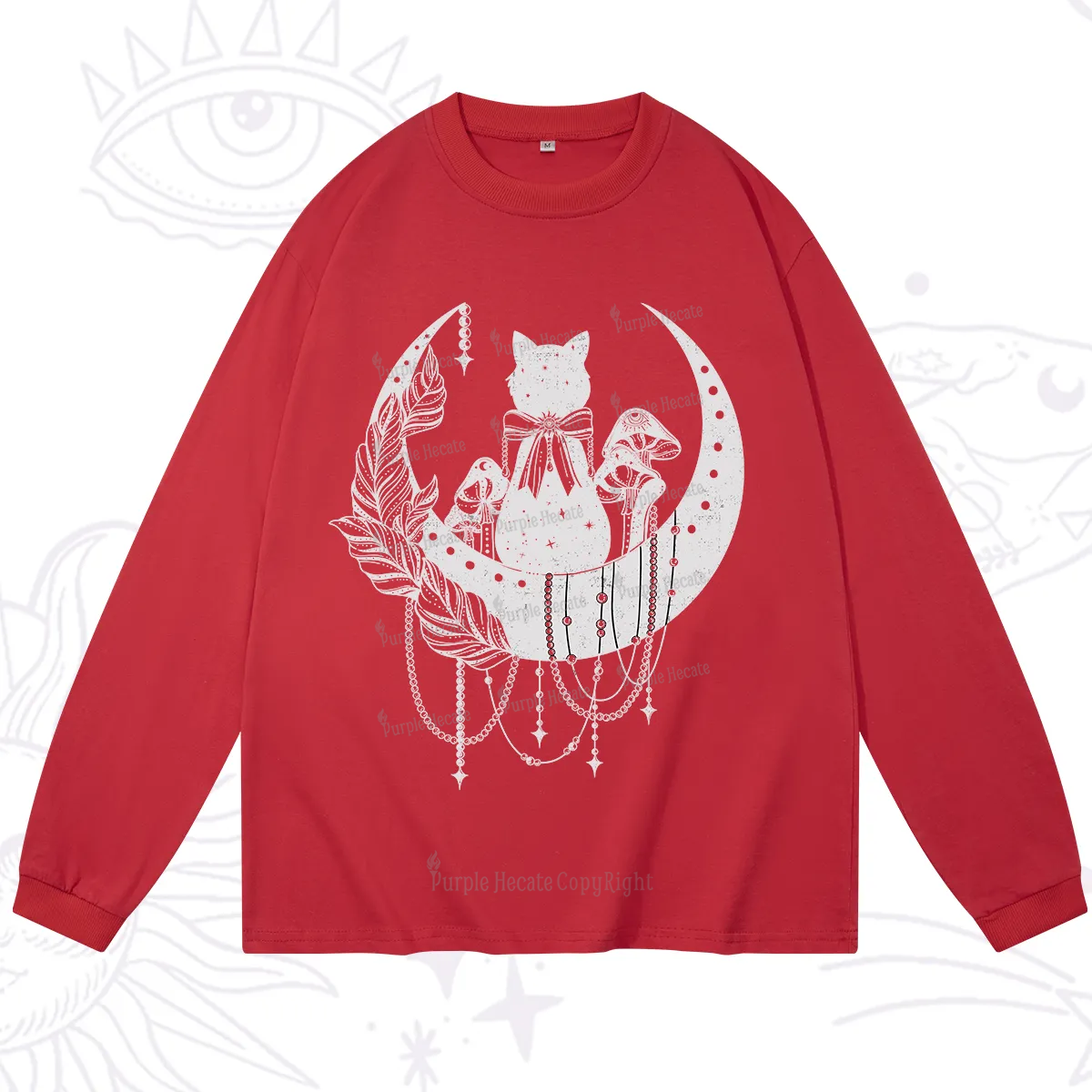 Purplehecate Hecate's Triple Moon Long Sleeve T-Shirt