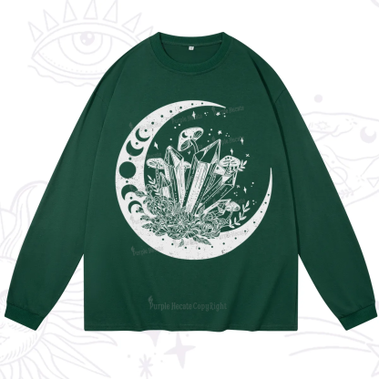 Purplehecate Moonshine and Crystal Long Sleeve T-Shirt