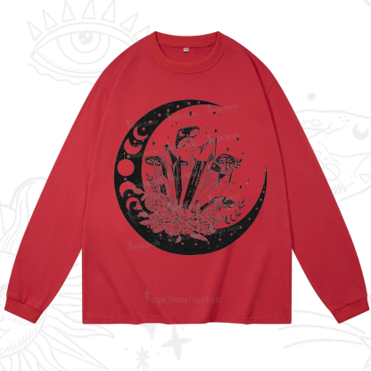 Purplehecate Moonshine and Crystal Long Sleeve T-Shirt