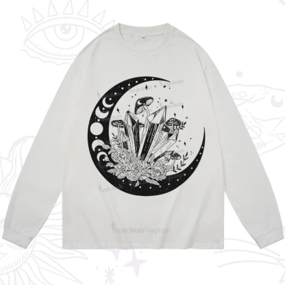 Purplehecate Moonshine and Crystal Long Sleeve T-Shirt