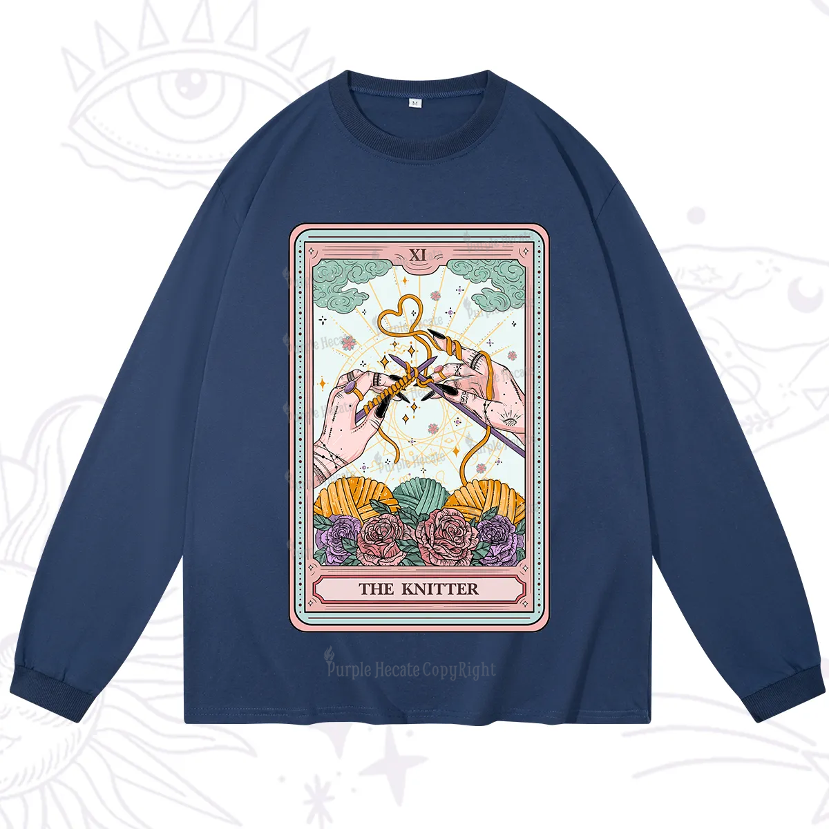Purplehecate The Knitting Tarot Card Long Sleeve T-Shirt