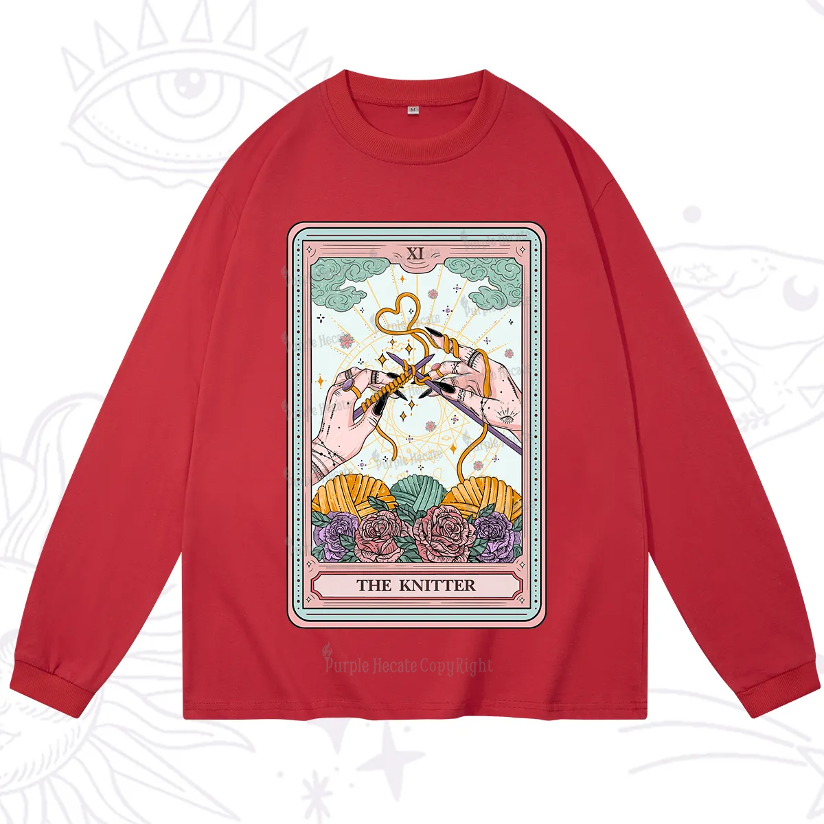 Purplehecate The Knitting Tarot Card Long Sleeve T-Shirt